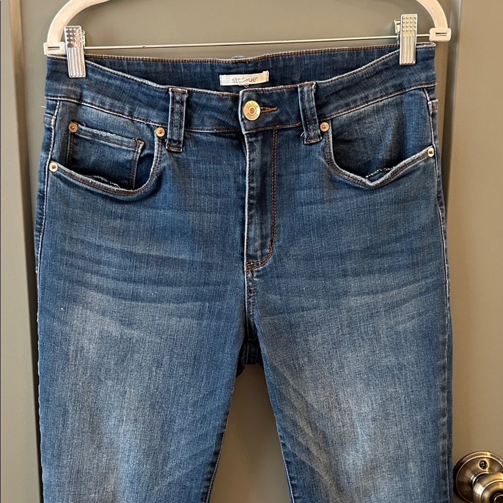 STS Blue Dark Wash Flare Jeans Women’s Size 30 Petite - Picture 3 of 5